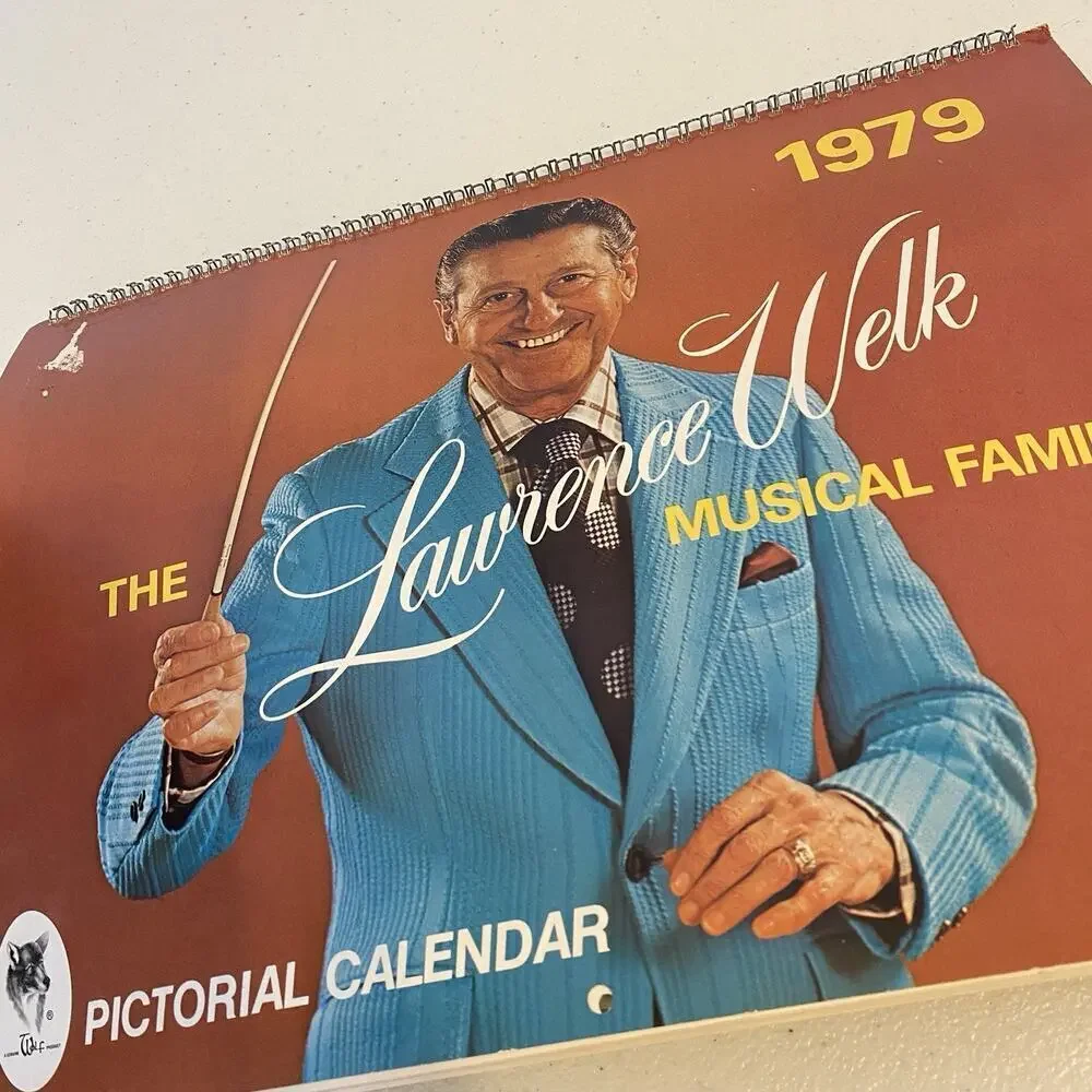 Vintage 1979 The Lauren Welk Musical Family Cardboard Pictorial Calendar